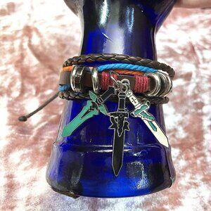 Leather Anime Sword Art Online Classic Unisex Wristband Otaku Box Exclusive